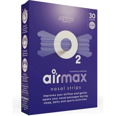 Airmax Nasal strips nosní pásky 30 ks Transparentní