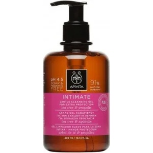 APIVITA Интимен гел плюс Чаено дърво & Прополис , Apivita Intimate Plus Gentle Cleansing Gel 300ml With Tee Trea And Propolis