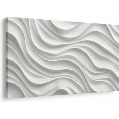 Obraz - 3D biele vlny, jednodielne 150x100 cm