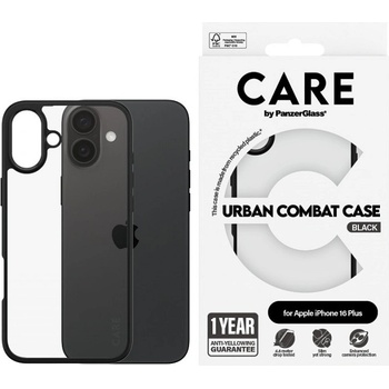 Panzer Калъф CARE - Flagship, iPhone 16 Plus, Black Frame (5715685004292)