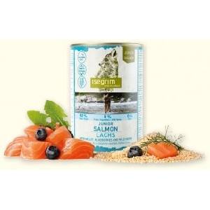 isegrim консерва джуниър със сьомга и боровинки 400gr