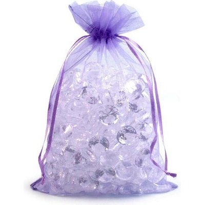 Dárkový pytlík 15x24 cm organza - (15x24 cm) fialová sv. (10 ks)