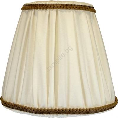 Duolla - Абажур за настолна и стояща лампа E27 пр. 18, 5 см крем/кафяв (DU603096)