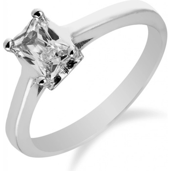 Meucci Jednoduchý stříbrný prsten se zirkonem i SR045