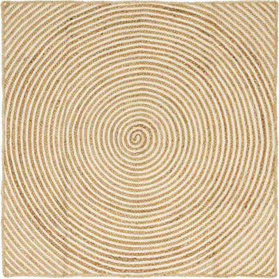 vidaXL Килими за помещение Бяло 160 x 160 cm юта (42010723)