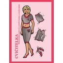 Cvičitelka sběratelská papírová vystřihovánka a omalovánka