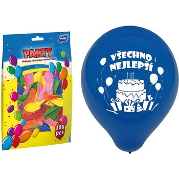 UNIPAP balónek nafukovací standard 23 cm Všechno nejlepší mix 8000129 164568