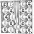 MagicHome Gule sada 21 ks 6 cm červené špic na vianočný stromček