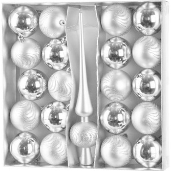 MagicHome Gule sada 21 ks 6 cm červené špic na vianočný stromček