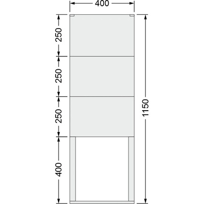 SFOS pilier F1-1250, (400x1150x245mm)
