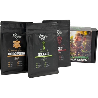 Fixi Coffee Jižní Amerika Malá cesta dárkové balení kávy zrnková 3 x 0,1 kg – Hledejceny.cz