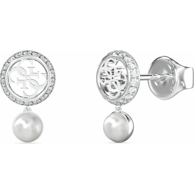 Guess Fashion oceľové náušnice s perličkou Tiny Pearly JUBE05517JWRHT/U