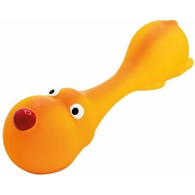 HipHop psík ležící tvar činky se zvukem 22 cm oranžová