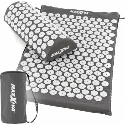MAXXIVA 81552 Akupresúrna podložka s vankúšom, 75 x 42 cm sivá