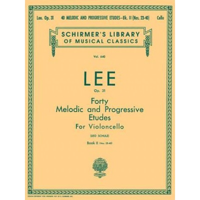40 Melodic and Progressive Etudes, Op. 31 - Book 2: Cello Method
