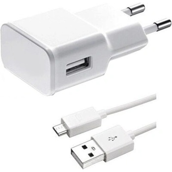 Image 1 of USB зарядно 5V/2A + micro USB кабел, Бял (14859)