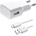 USB зарядно 5V/2A + micro USB кабел, Бял (14859)