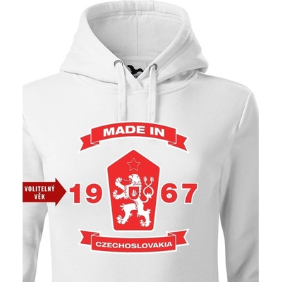 Dámská mikina s lvem a znakem ČSSR bílá – Zboží Dáma