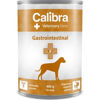 Calibra 6х400г Gastrointestinal Calibra Veterinary Diet Dog, консервирана храна за кучета - със сьомга