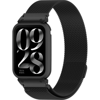 VSECHNONAMOBIL 101660 SET MILANESE Kovový obal na hodinky + řemínek Xiaomi Smart Band 9 Pro černý