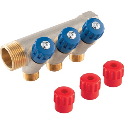 NOVASERVIS Sanitární rozdělovač 1"x1/2", 4-cestný RDW250400