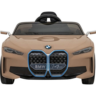 JOKO Elektrické autíčko BMW I4 penové kolesá kožené sedadlo zlaté