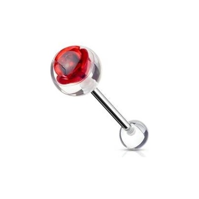 Šperky4U piercing do jazyka růže PJ01119-R