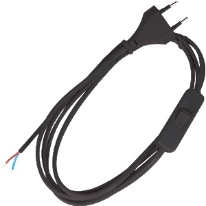 ELMARK ЗАХРАНВАЩ КАБЕЛ h03vv-f 2g0, 50mm? С КЛЮЧ 2m ЧЕРЕН (47007/bl)