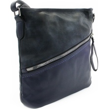 Tmavomodrá elegantná dámska zipsová kabelka Efraim