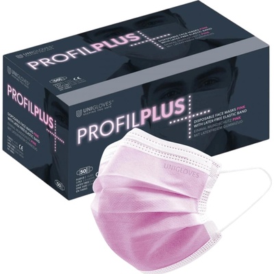Unigloves rúška Profil Plus ružové 50 ks