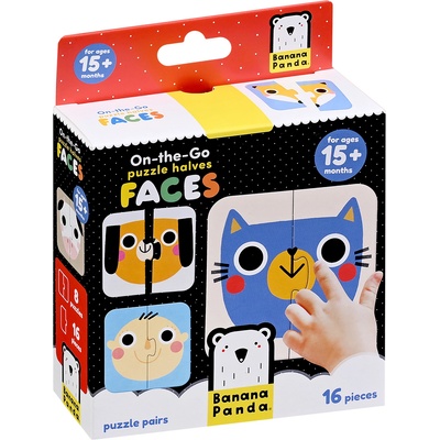 BANANA PANDA Бебешки пъзел Banana Panda 8 в 1 - Подреди лицата (49105)