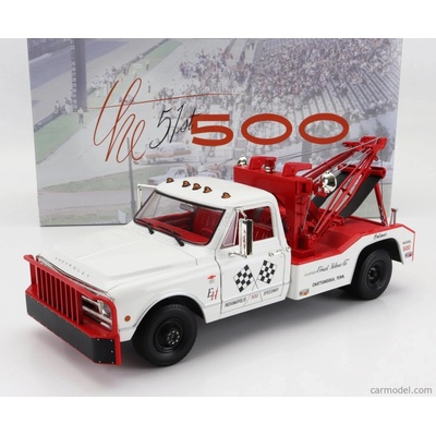 Greenlight Chevrolet C-30 Truck Pick-up Dually Wrecker 1967 Carro Attrezzi Official Courtesy Truck 51st 500 Mile Race Indianapolis Cream Red 1:18