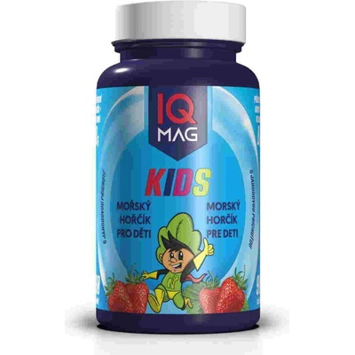 IQ MAG Kids Morský horčík pre deti s jahodovou príchuťou 90 tabliet