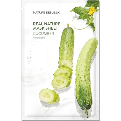 Nature republic Real Nature Mask Sheet Cucumber - Маска За Лице С Екстракт От Краставица 1бр/23мл