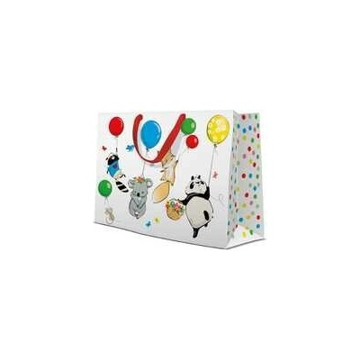 Darčeková taška horizontálna - Animals Party 33,5x13x26,5 cm