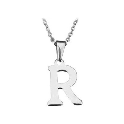 Šperky4U Ocelový řetízek s přívěškem iniciála "R" OPD0090-R