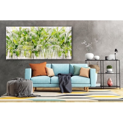 Divio Obraz na plátně tropické listy, vzor 41433 Velikost: 60x120 cm