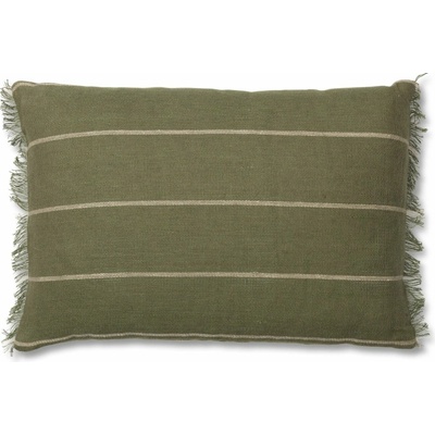 ferm LIVING vankúš CALM olivová bavlna / len 60x40
