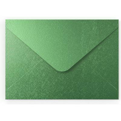 Strukturované obálky s Diamantová klopa - 162 x 229 mm (C5) - Lesní zelená