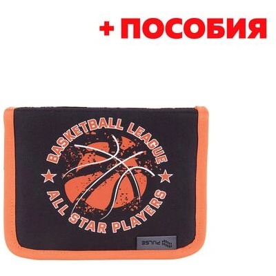PULSE Несесер Basketball League, пълен, черно-оранжев (121896 BASKET.LEAGUE)