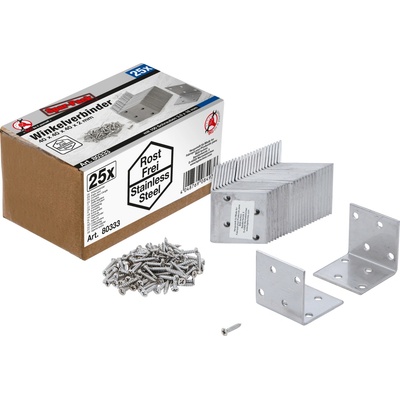 BGS Diy BGS 80333 Spojovacie plechy 40 x 40 x 40 mm 25 ks