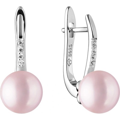 Gaura Pearls stříbrné s levandulovou perlou Amber SK21228EL/L Levandulová
