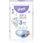 Bella Baby Happy Soft&Delicate еднократни пелени с каналчета Midi 5-9 kg 70 бр