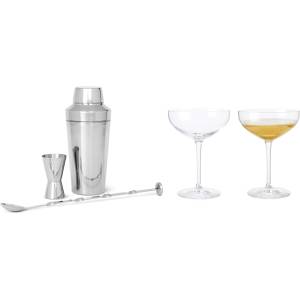 Kähler Аксесоари за бармани GC Barware с 2 чаши за шампанско 5 части (25325)