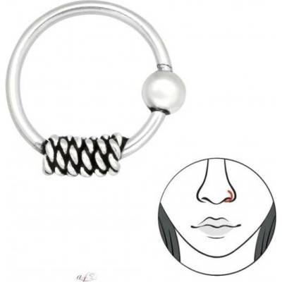 Prosperk náušnice piercing do nosu septum stříbro S3915
