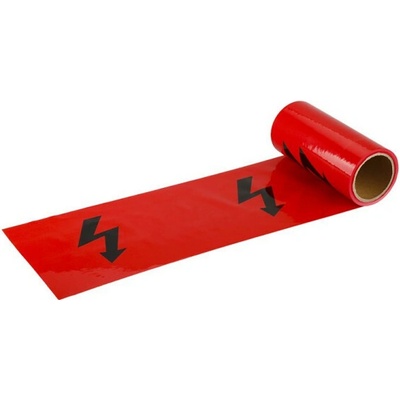 fólia výstražná - elektrické vedenie 22cm x 50m x 0,07mm