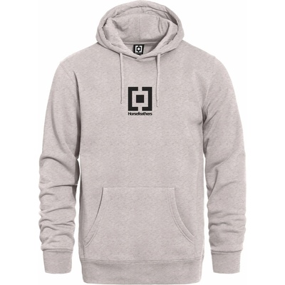 Horsefeathers Hooded Sweatshirt Vertical Mid Logo sivá