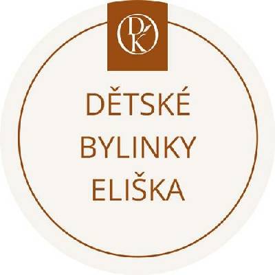 Davídkovo koření Etiketa Dětské bylinky Eliška béžová průměr 4,5 cm 1 ks