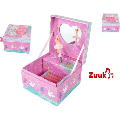 Mikro Trading Šperkovnica na natiahnutie s tancujúcou baletkou so zvukom 16,5 cm