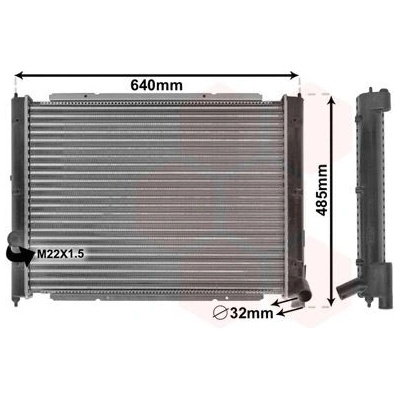 Chladič, chlazení motoru VAN WEZEL 58002034